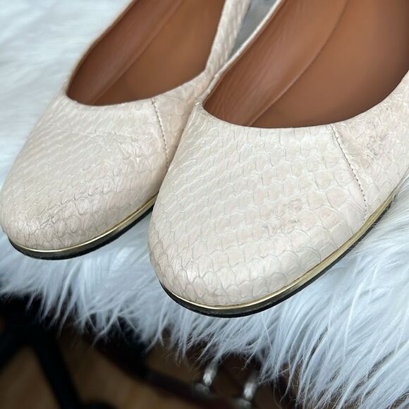 Givenchy Snakeskin Ballet Round Toes Flats Sz 37.5 - Picture 8 of 13